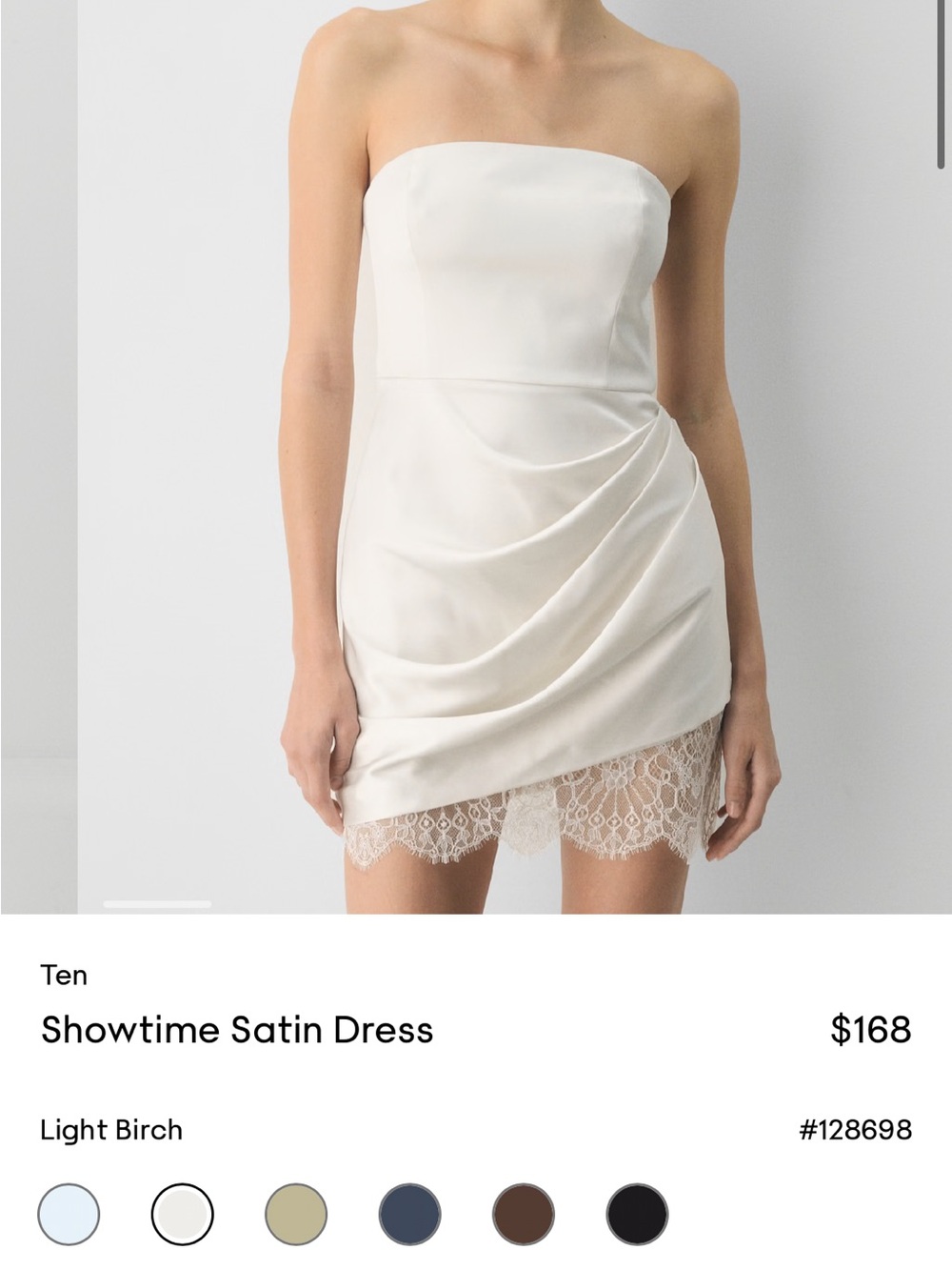 Showtime Satin Dress
Size 6 
Aritzia